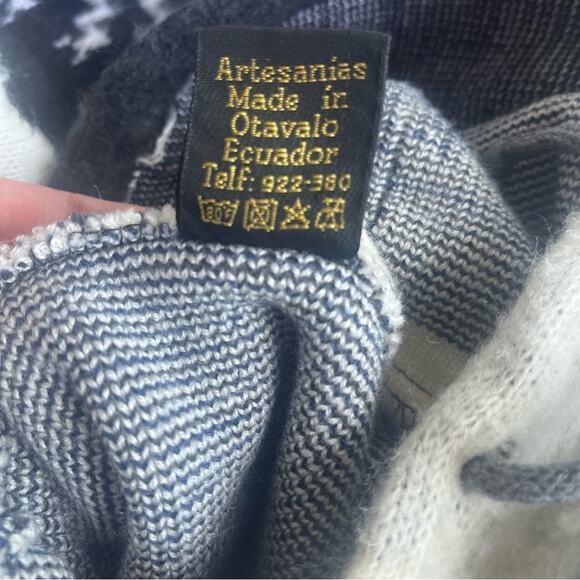 Andes Sun Good Thunderbird Alpaca Knit Hoodie Size XL - Picture 4 of 4